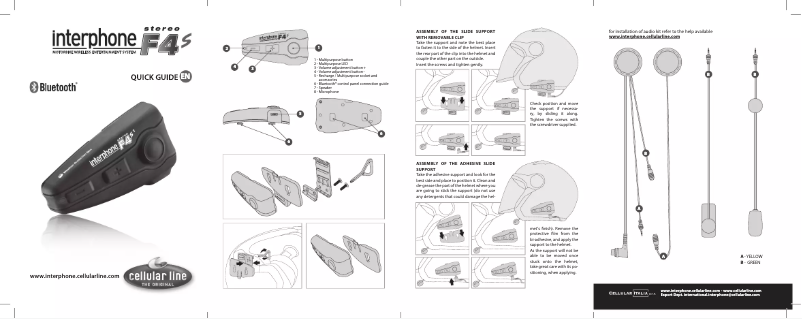 Page 1 de la notice Manuel utilisateur Cellular Line INTERPHONE F4S