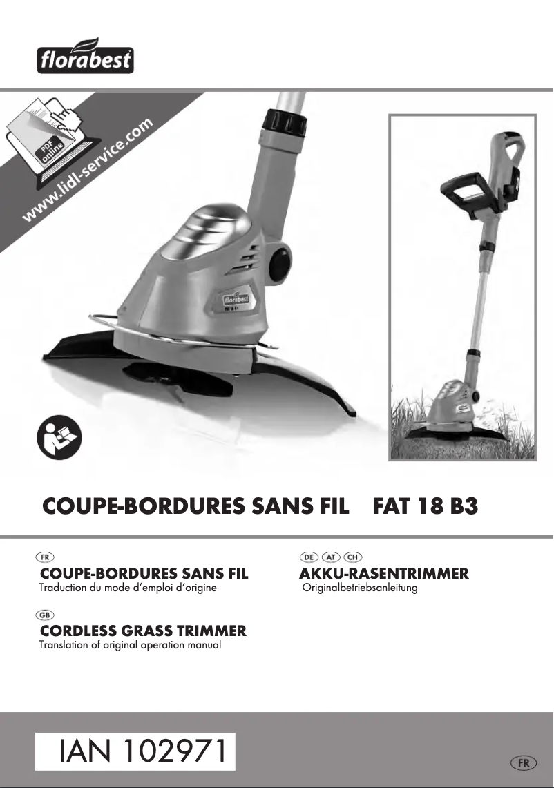 Page 1 de la notice Manuel utilisateur Florabest FAT 18 B3