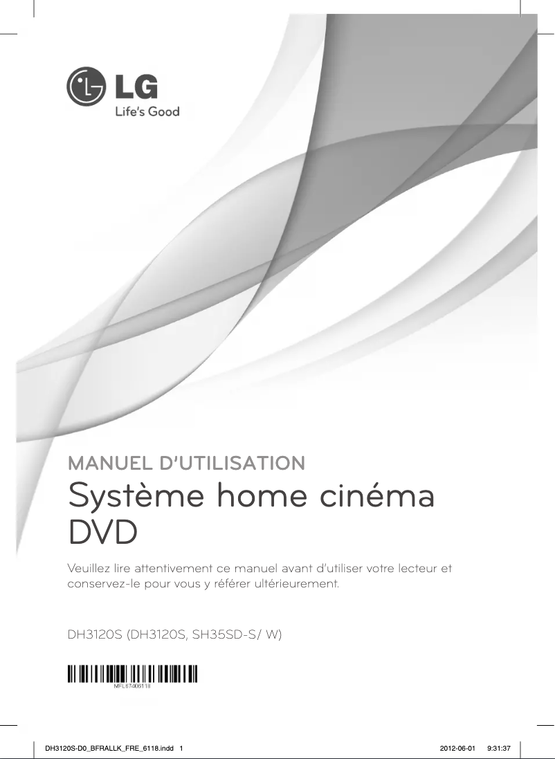 Image de la première page du manuel de l'appareil DH3120S