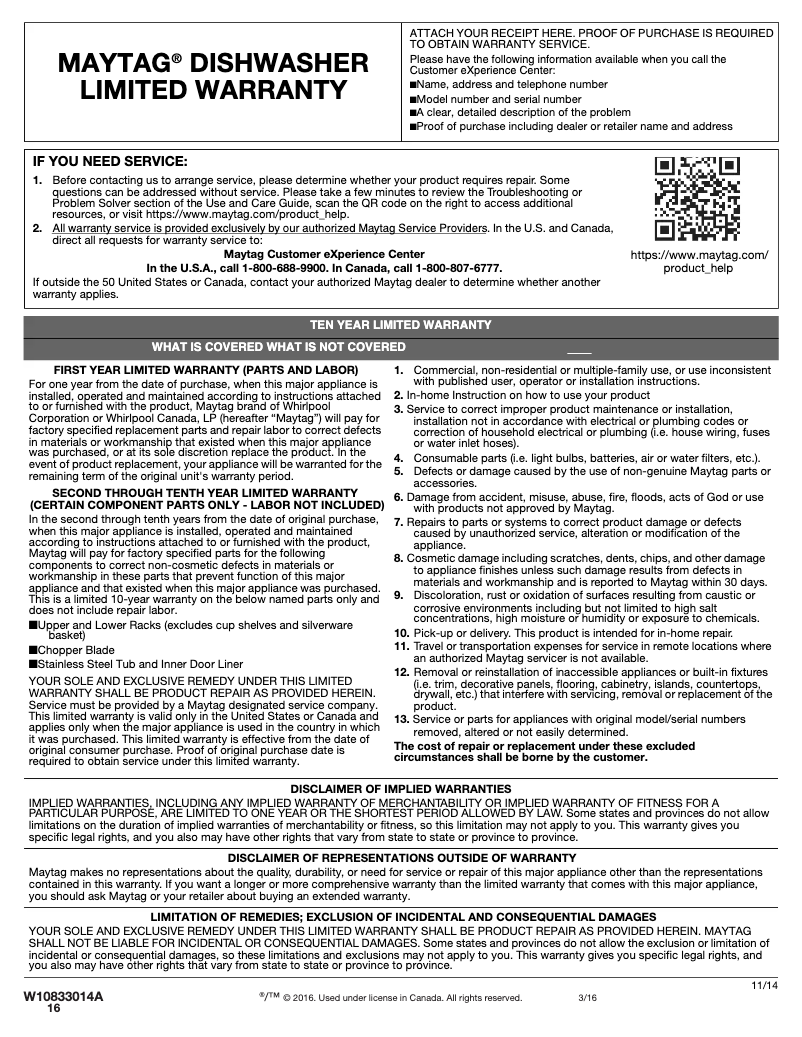 Page 1 de la notice Mode d'emploi Maytag MDB8959SF