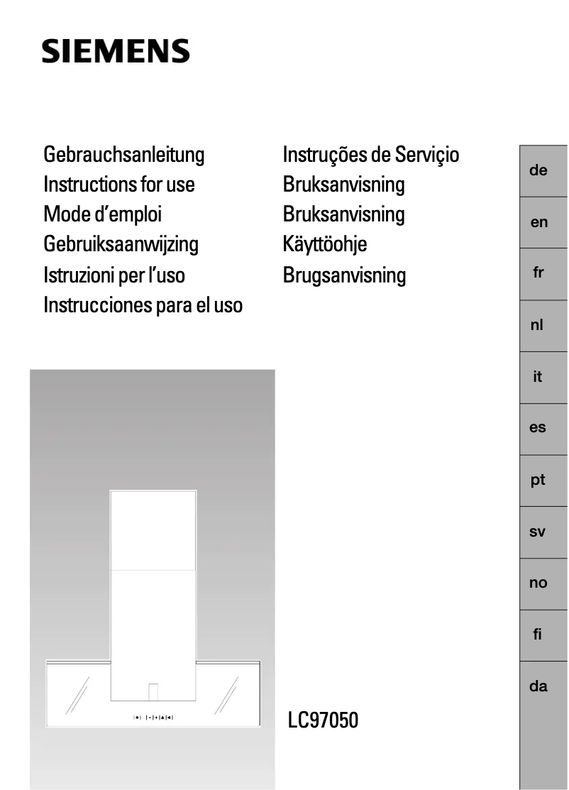 Page 1 de la notice Mode d'emploi Siemens LC97050