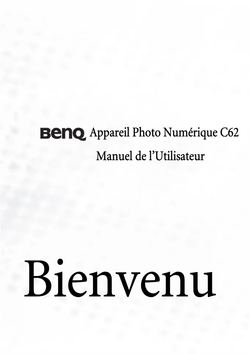 Page n°1 - Manuel utilisateur BenQ DC C62