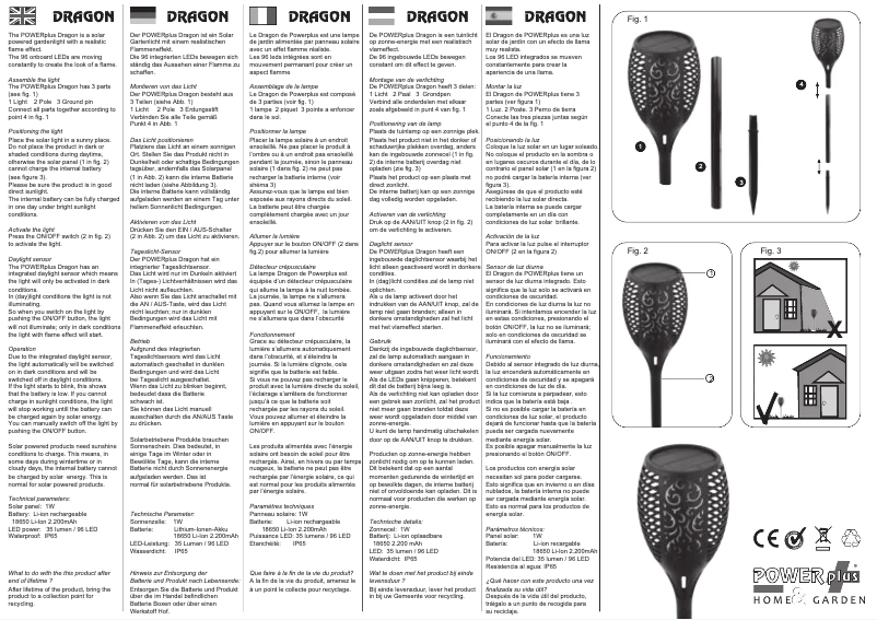 Page 1 de la notice Manuel utilisateur PowerPlus Dragon