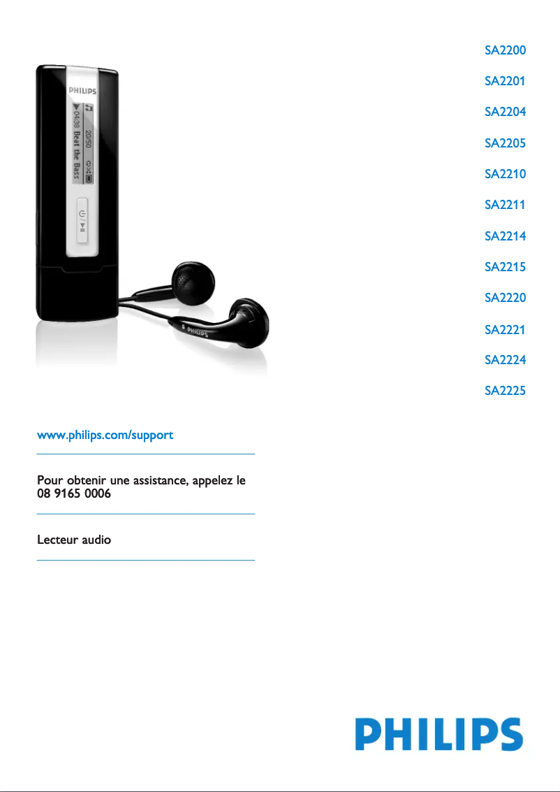 Page n°1 - Manuel utilisateur Philips GoGear SA2220
