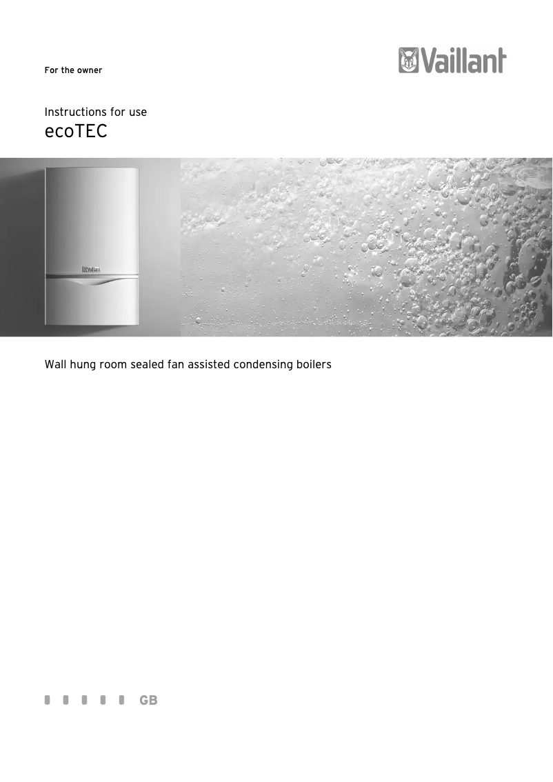 Page n°1 - Manuel utilisateur Vaillant EcoTEC exclusiv 276