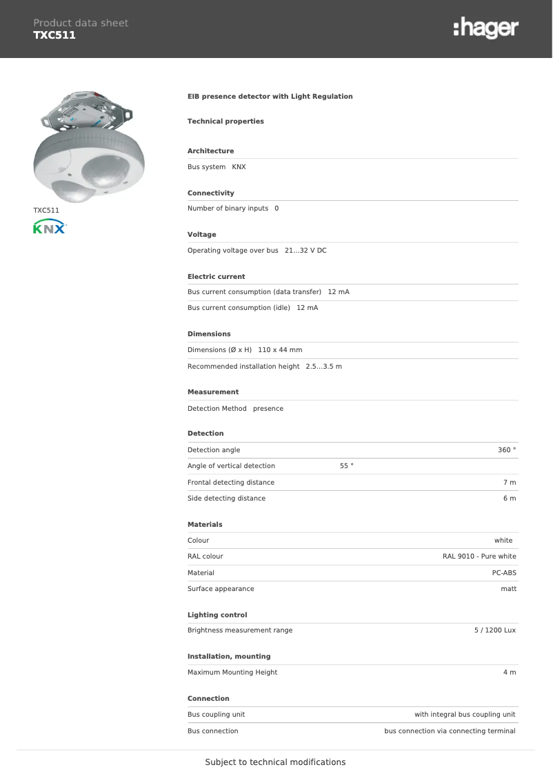 Image de la première page du manuel de l'appareil TXC511