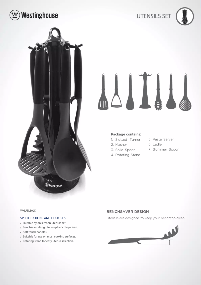 Page 1 de la notice Fiche technique Westinghouse WHUTLS02K