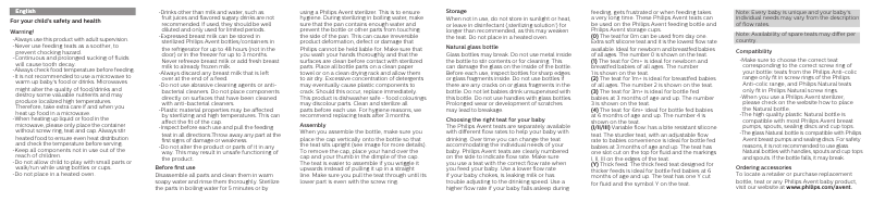 Page 1 de la notice Manuel utilisateur Philips Avent SCF690