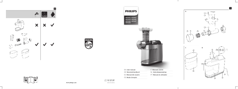 Page n°1 - Manuel utilisateur Philips Avance Collection HR1946