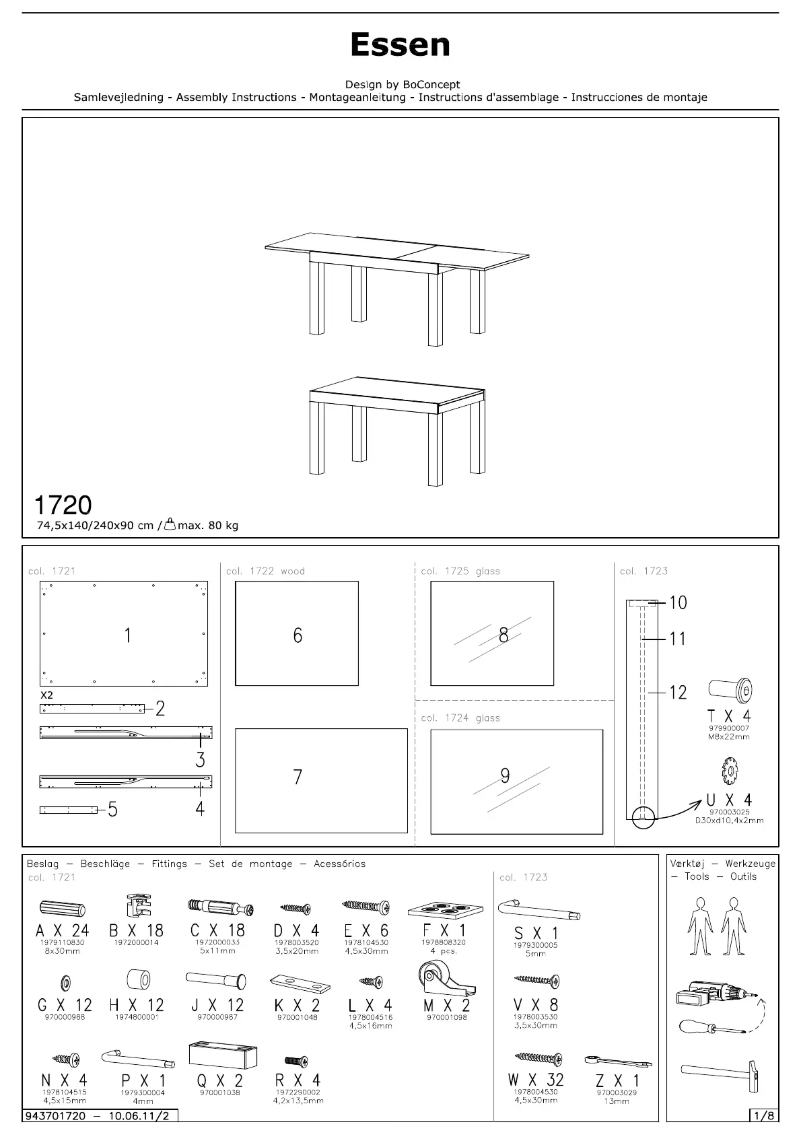 Page n°1 - Manuel utilisateur BoConcept Essen