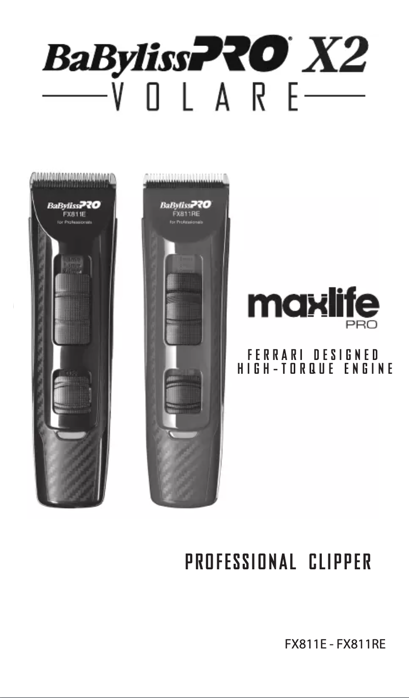 Image de la première page du manuel de l'appareil Pro X2 Volare FX811RE