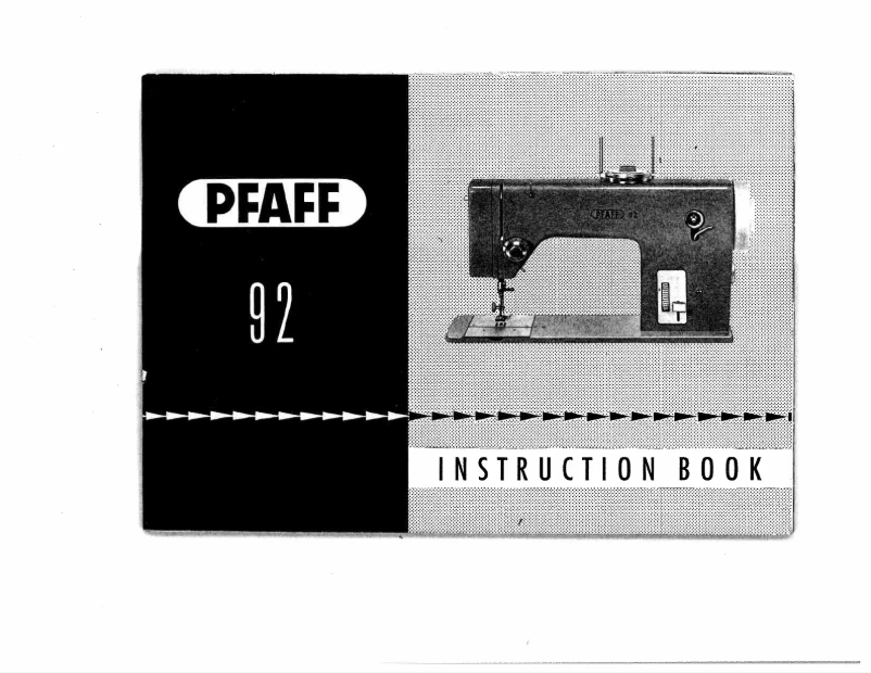 Page n°1 - Manuel utilisateur Pfaff 92