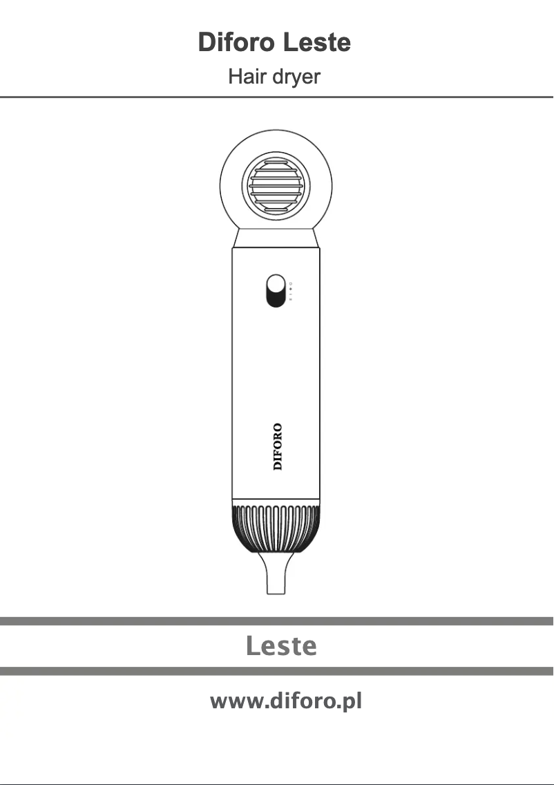Página 1 del manual Manual de usuario Diforo Leste