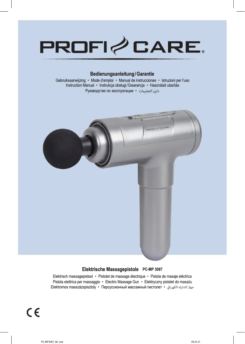 Page 1 de la notice Manuel utilisateur ProfiCare PC-MP 3087