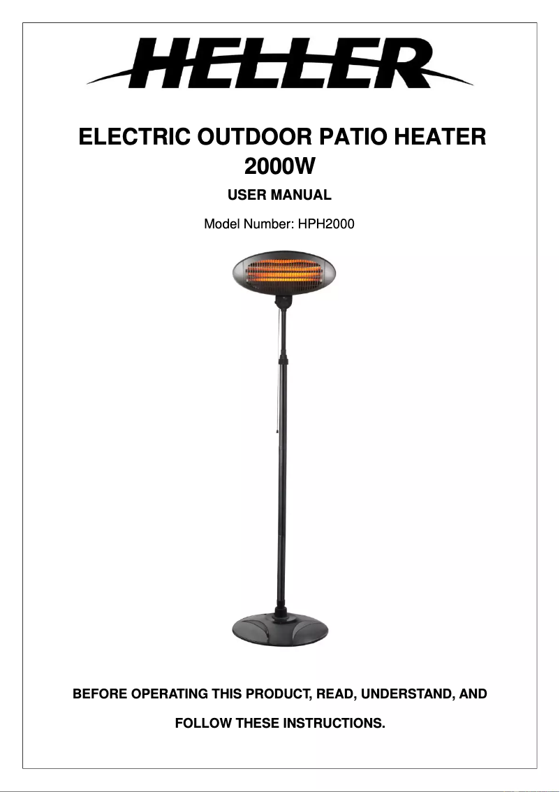 Page n°1 - Manuel utilisateur Heller HPH2000