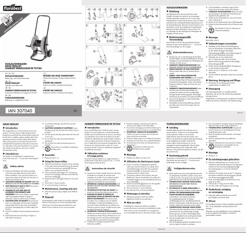 Page 1 de la notice Manuel utilisateur Florabest IAN 307040