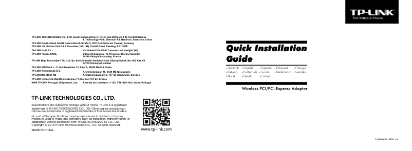 Image de la première page du manuel de l'appareil TF-3239DL