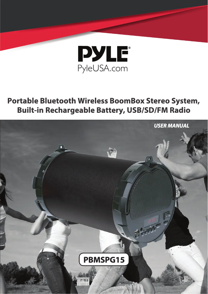 Page 1 de la notice Manuel utilisateur Pyle PBMSPG15
