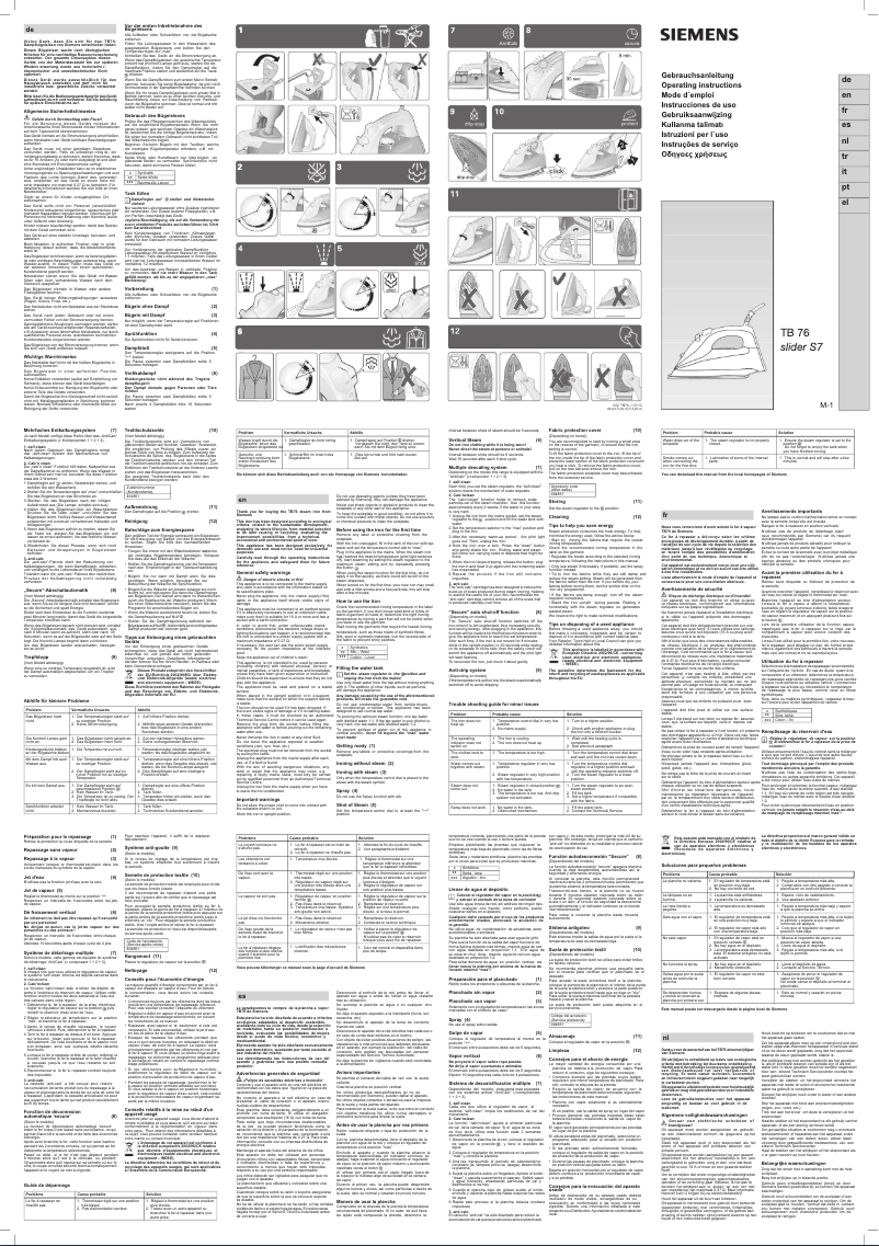Page n°1 - Manuel utilisateur Siemens extremePower TB76XTRMW