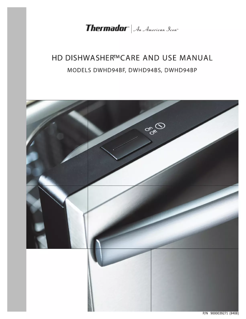 Page n°1 - Manuel utilisateur Thermador DWHD94BF