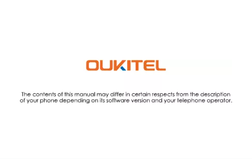 Page 1 de la notice Manuel utilisateur Oukitel C3