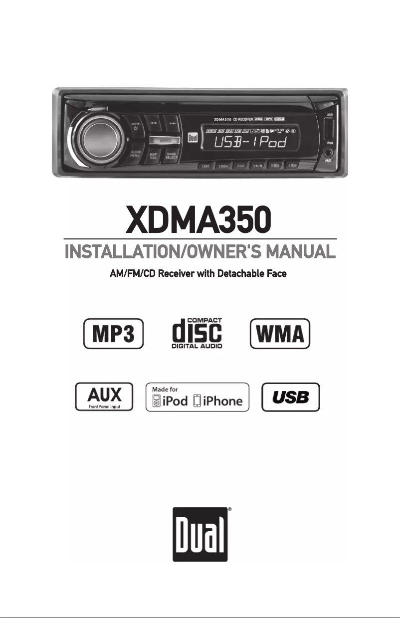 Image de la première page du manuel de l'appareil XDMA350
