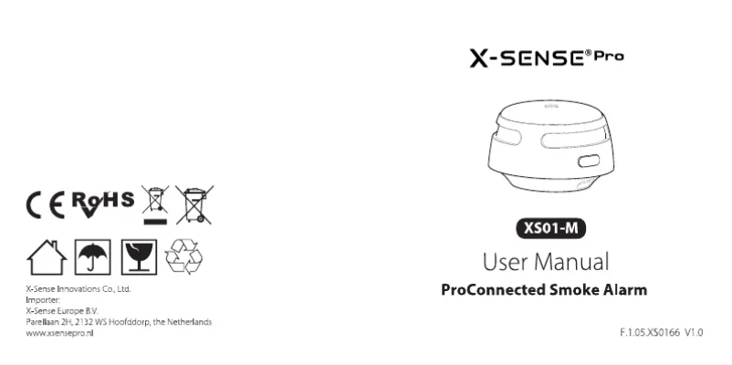 Page 1 de la notice Manuel utilisateur X-Sense XS01