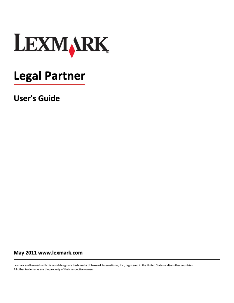 Imagen de la primera página del manual del dispositivo Legal Partner