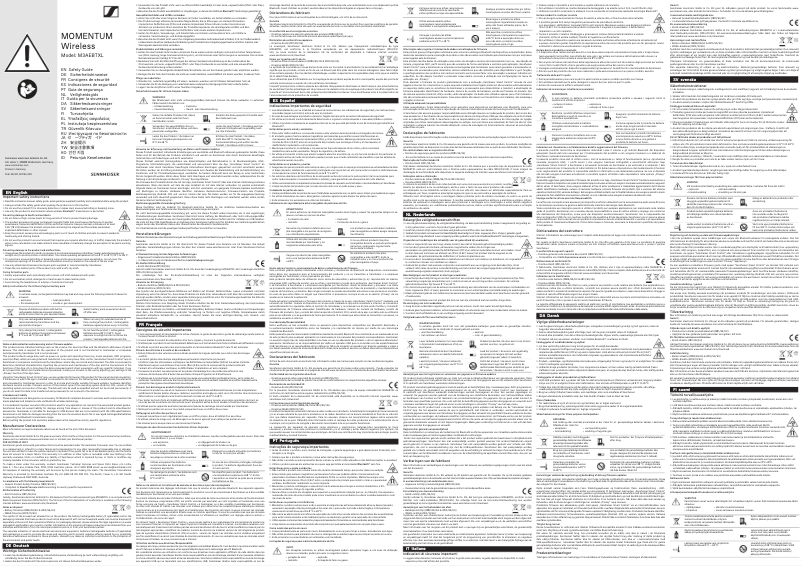 Image de la première page du manuel de l'appareil Momentum 3 Wireless