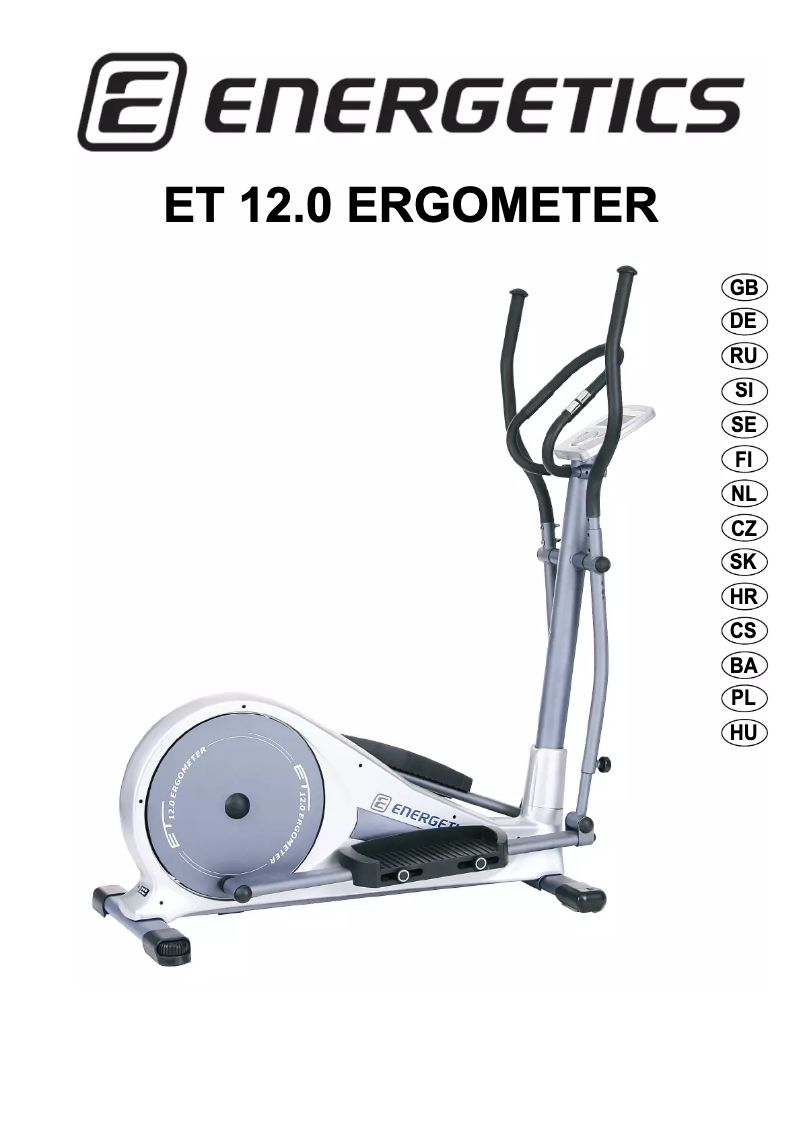 Image de la première page du manuel de l'appareil Ergometer ET 12.0