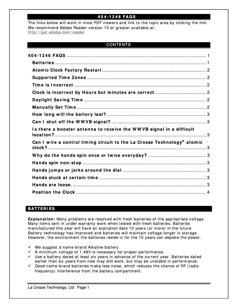 Image de la première page du manuel de l'appareil 404-1246