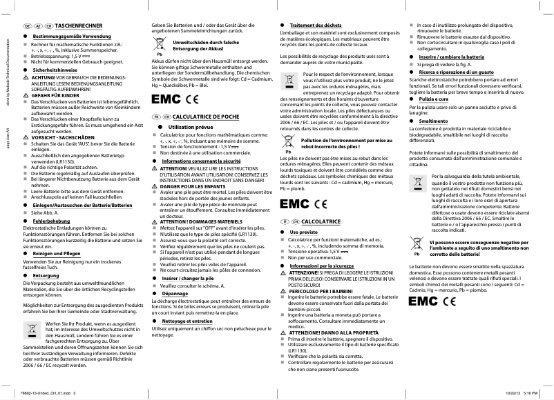 Image de la première page du manuel de l'appareil Z31348C
