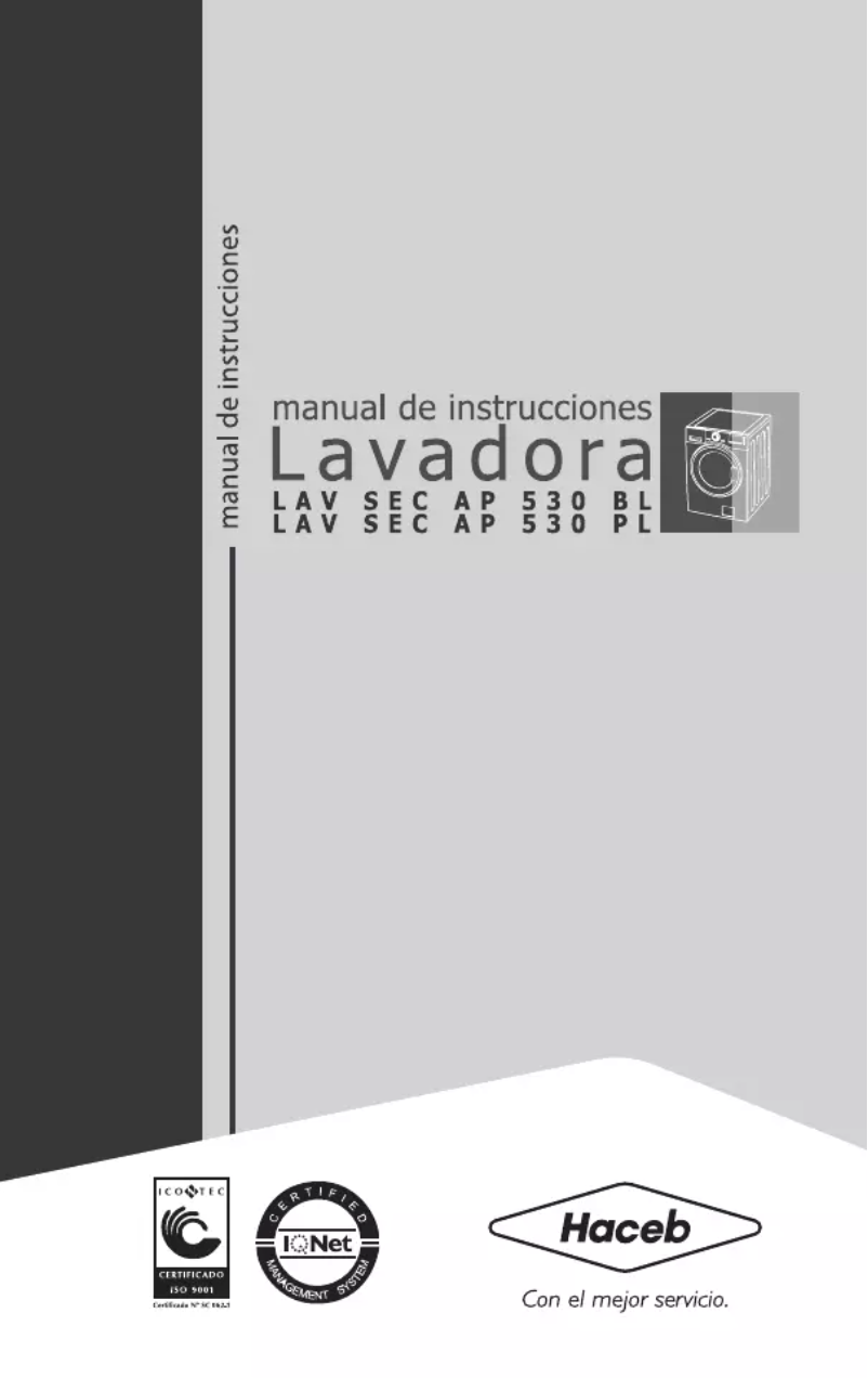 Page 1 de la notice Manuel utilisateur Haceb Appiani 530 PL