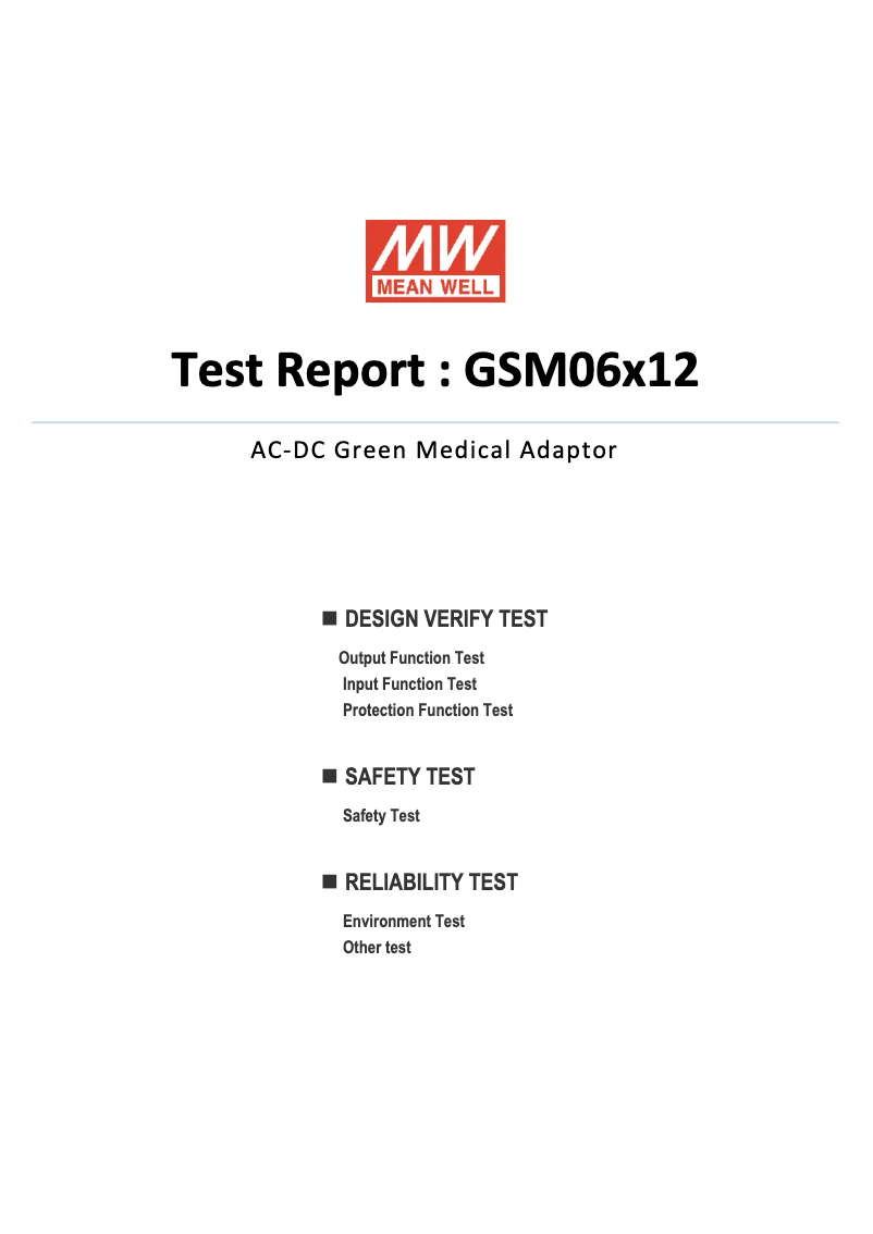 Page 1 de la notice Fiche technique Mean Well GSM06E12-P1J