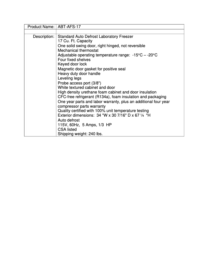 Image de la première page du manuel de l'appareil ABT-AFS-17