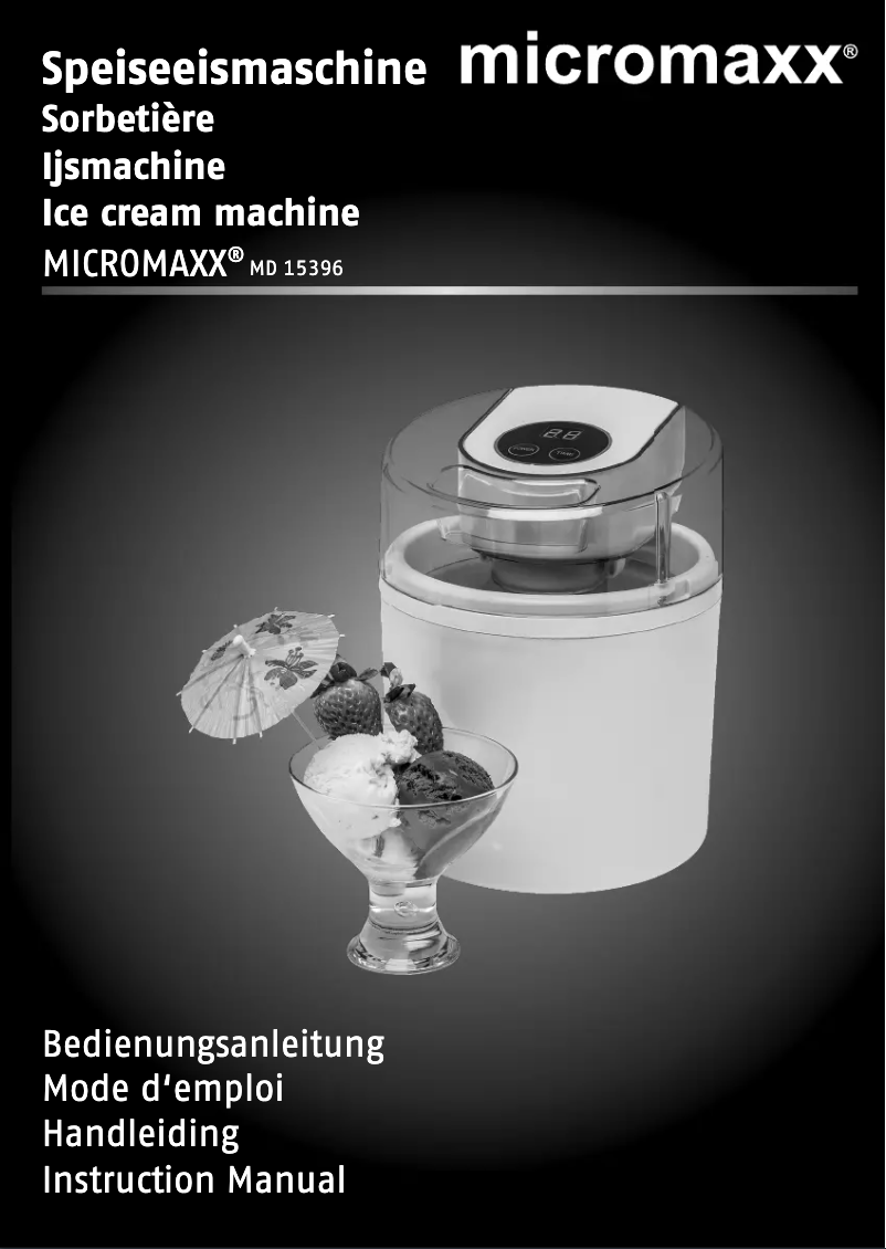 Page n°1 - Manuel utilisateur Micromaxx MD 15396