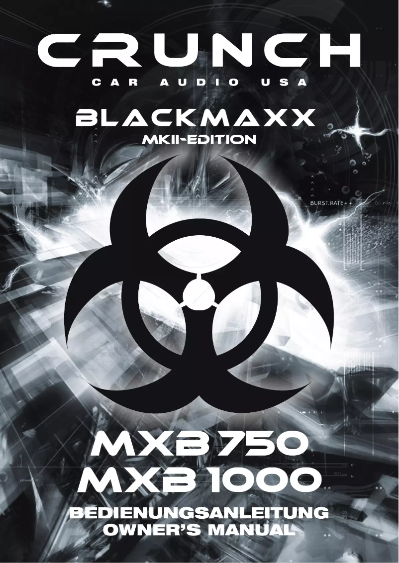 Image de la première page du manuel de l'appareil MXB 1000