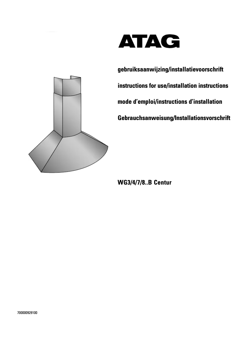 Page n°1 - Manuel utilisateur Atag WG711B