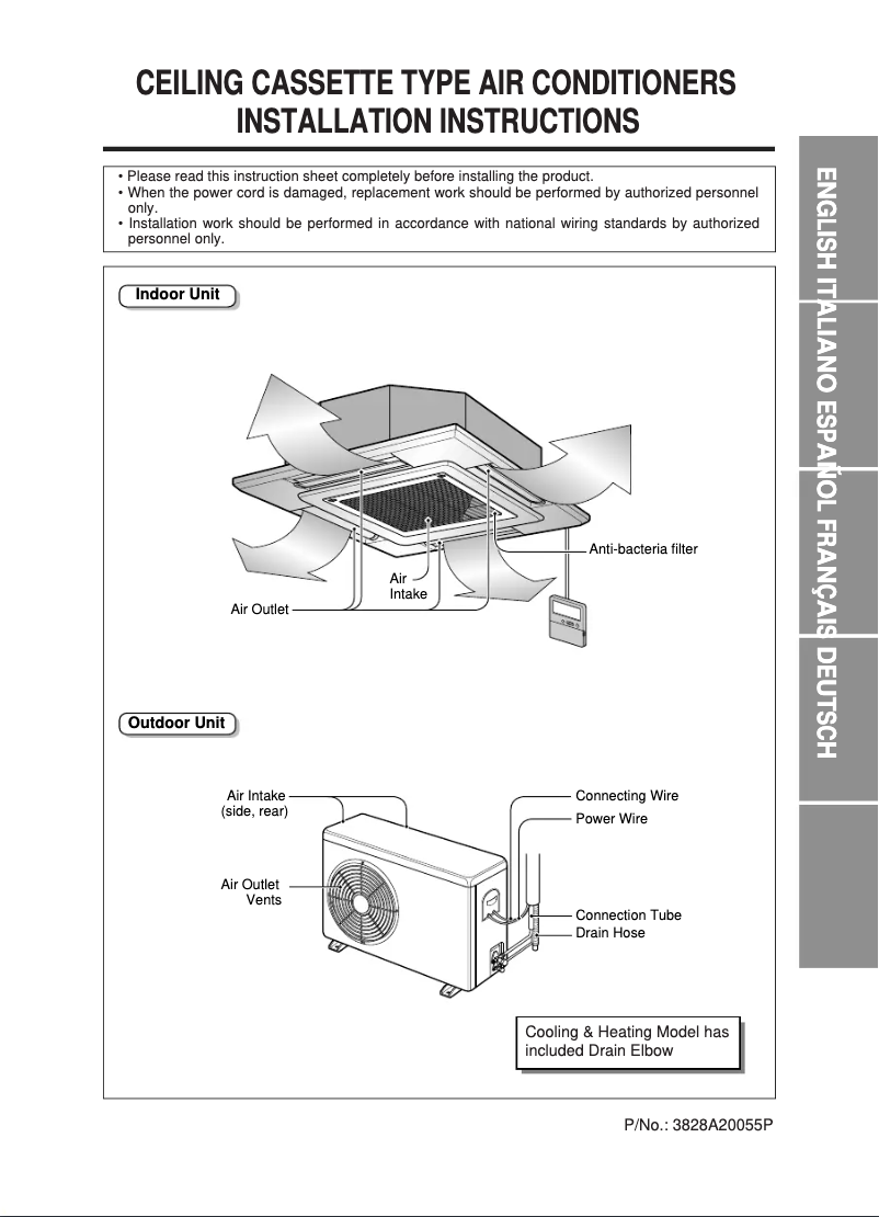 Page n°1 - Guide d'installation LG LTNE1860HL