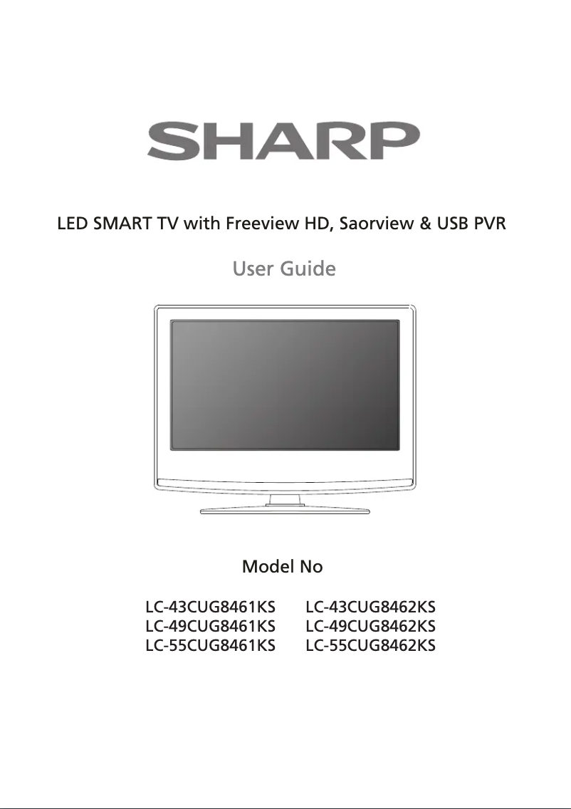 Page 1 de la notice Manuel utilisateur Sharp LC-43CUG8462KS