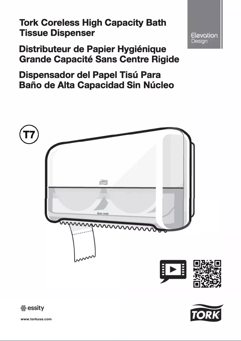 Page 1 de la notice Manuel utilisateur Tork Elevation T7