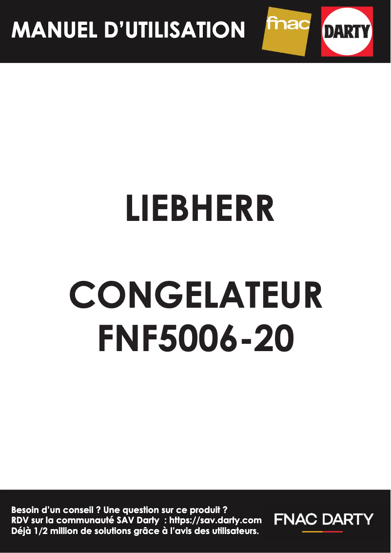 Page n°1 - Manuel utilisateur Liebherr FNf 5006-20