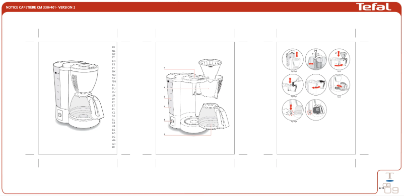Page 1 de la notice Manuel utilisateur Tefal CM3305