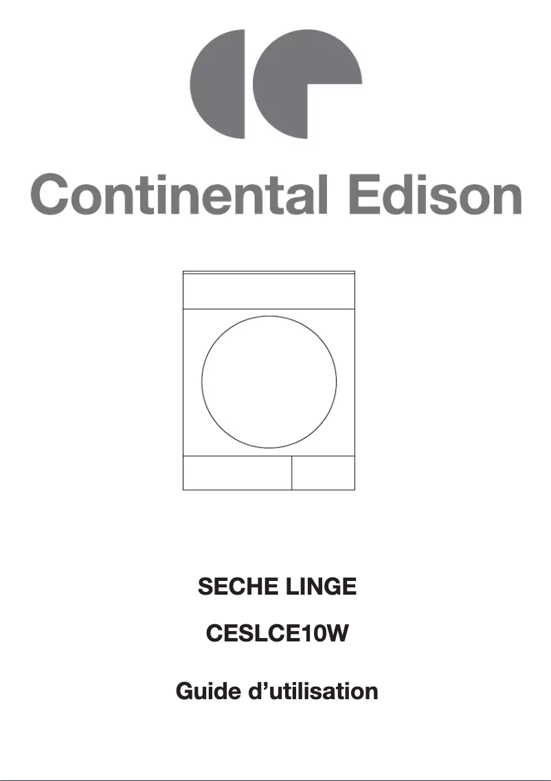 Page 1 de la notice Manuel utilisateur Continental Edison CESLCE10W