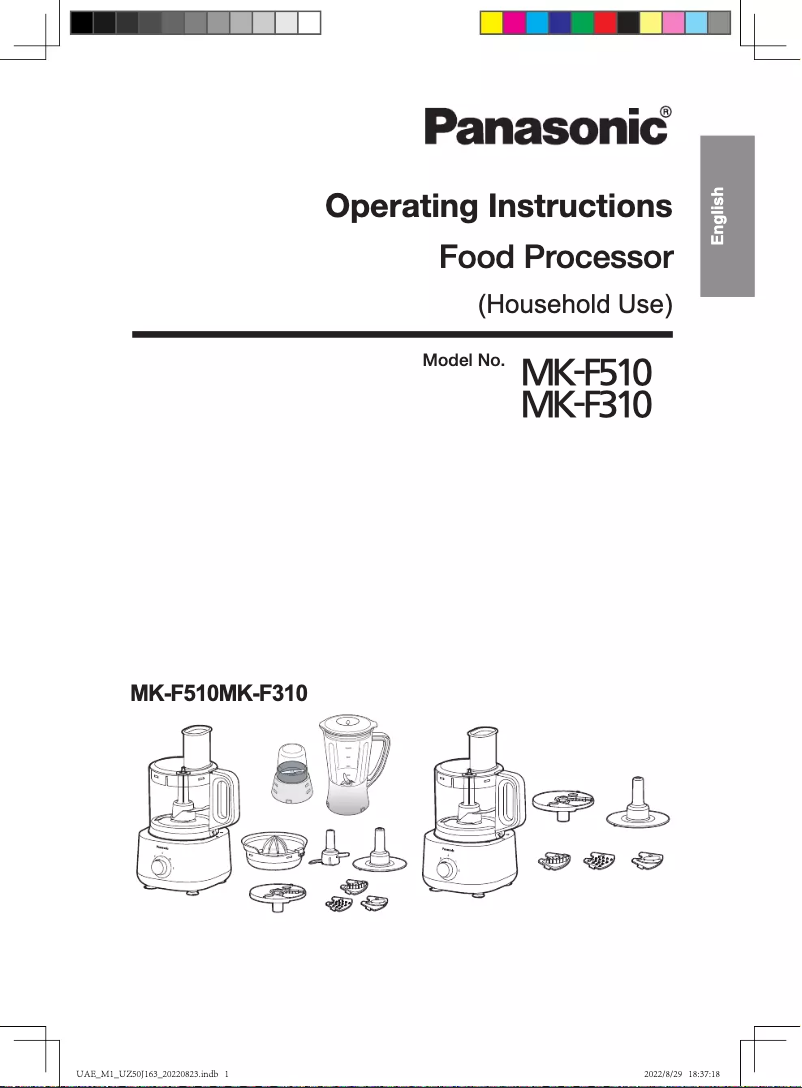 Page 1 de la notice Manuel utilisateur Panasonic MK-F310