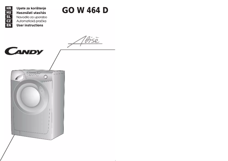 Page n°1 - Manuel utilisateur Candy GO W 464D-86S