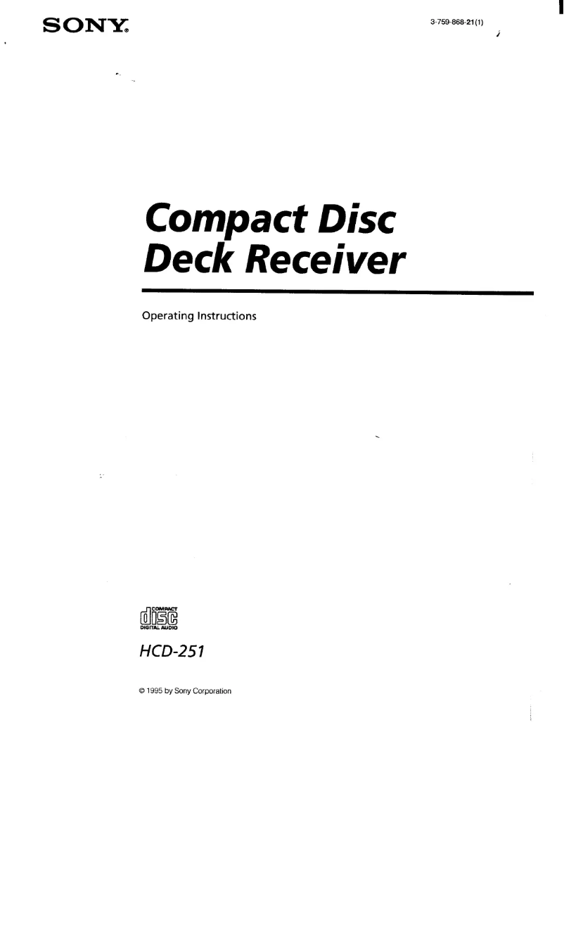 Página 1 del manual Manual de usuario Sony HCD-251