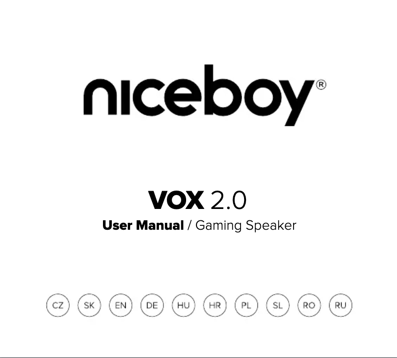 Image de la première page du manuel de l'appareil ORYX VOX 2.0