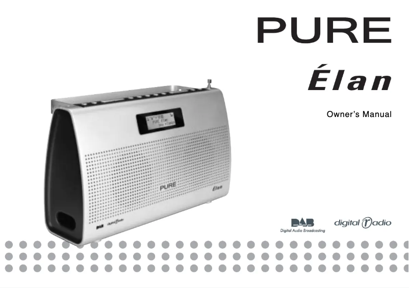 Page 1 de la notice Manuel utilisateur Pure Elan