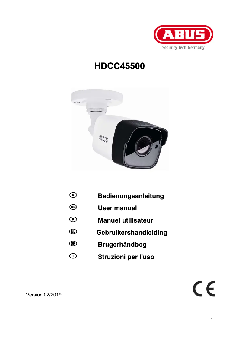 Page 1 de la notice Manuel utilisateur Abus HDCC45500